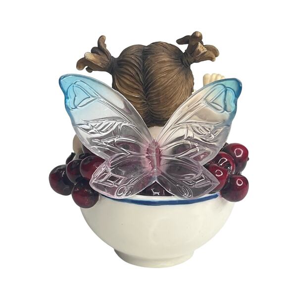 My Little Kitchen Fairies Cherry Fairie Bowl Cherries Fairy Fruit Girl Figurine - Picture 3 of 11